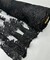 Black Sequin Embroidered Lace Fabric by the Yard, 54" Wide Floral Mesh Lace with Double Scalloped Edges